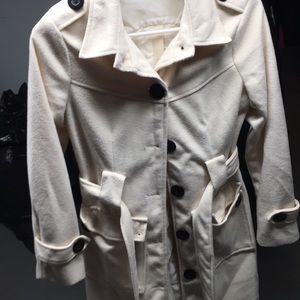 Cream color women coat size s
